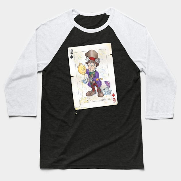 The Mad Hatter Baseball T-Shirt by andreabaldinazzo